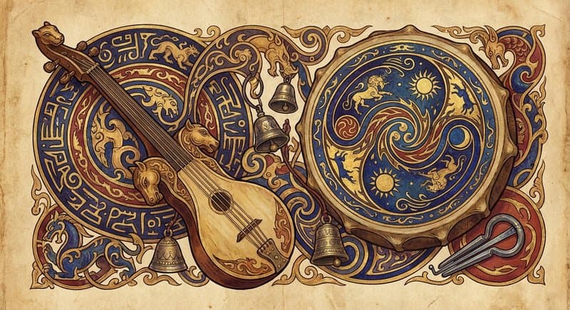 Instruments sacrés du chamanisme turc